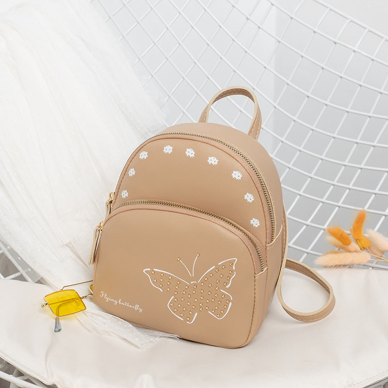 Wholesale Rivet Butterfly Decorative Shell PU Small Backpack